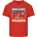 Mum Level Unlocked New Mommy Baby Born Mens Cotton T-Shirt Tee Top Red