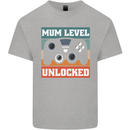Mum Level Unlocked New Mommy Baby Born Mens Cotton T-Shirt Tee Top Sports Grey