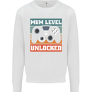 Mum Level Unlocked New Mommy Baby Born Mens Sweatshirt Jumper White