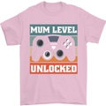 Mum Level Unlocked New Mommy Baby Born Mens T-Shirt 100% Cotton Light Pink