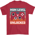 Mum Level Unlocked New Mommy Baby Born Mens T-Shirt 100% Cotton Red