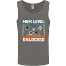 Mum Level Unlocked New Mommy Baby Born Mens Vest Tank Top Charcoal
