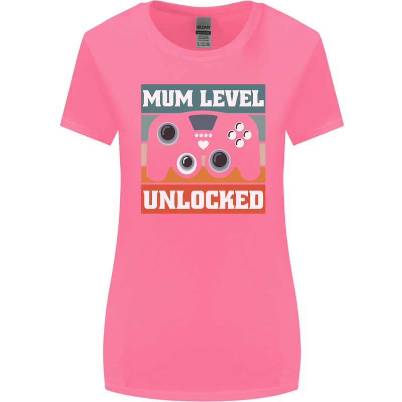 Mum Level Unlocked New Mommy Baby Born Womens Wider Cut T-Shirt Azalea