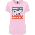 Mum Level Unlocked New Mommy Baby Born Womens Wider Cut T-Shirt Light Pink