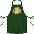 Mum and Daughter Shopping Cotton Apron 100% Organic Forest Green