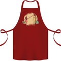 Mum and Daughter Shopping Cotton Apron 100% Organic Maroon