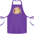 Mum and Daughter Shopping Cotton Apron 100% Organic Purple