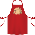 Mum and Daughter Shopping Cotton Apron 100% Organic Red