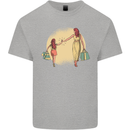 Mum and Daughter Shopping Kids T-Shirt Childrens Sports Grey