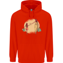 Mum and Daughter Shopping Mens 80% Cotton Hoodie Bright Red
