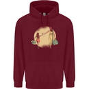 Mum and Daughter Shopping Mens 80% Cotton Hoodie Maroon