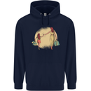 Mum and Daughter Shopping Mens 80% Cotton Hoodie Navy Blue