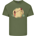 Mum and Daughter Shopping Mens Cotton T-Shirt Tee Top Military Green