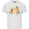 Mum and Daughter Shopping Mens Cotton T-Shirt Tee Top White