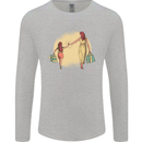 Mum and Daughter Shopping Mens Long Sleeve T-Shirt Sports Grey