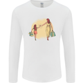 Mum and Daughter Shopping Mens Long Sleeve T-Shirt White