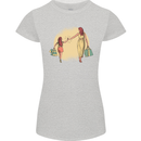 Mum and Daughter Shopping Womens Petite Cut T-Shirt Sports Grey