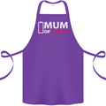 Mum of 3 Boys Funny Mother's Day Cotton Apron 100% Organic Purple
