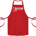 Mum of 3 Boys Funny Mother's Day Cotton Apron 100% Organic Red