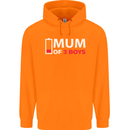 Mum of 3 Boys Funny Mother's Day Mens 80% Cotton Hoodie Orange