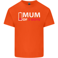 Mum of 3 Boys Funny Mother's Day Mens Cotton T-Shirt Tee Top Orange