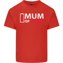 Mum of 3 Boys Funny Mother's Day Mens Cotton T-Shirt Tee Top Red