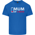 Mum of 3 Boys Funny Mother's Day Mens Cotton T-Shirt Tee Top Royal Blue