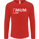 Mum of 3 Boys Funny Mother's Day Mens Long Sleeve T-Shirt Red