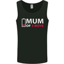 Mum of 3 Boys Funny Mother's Day Mens Vest Tank Top Black