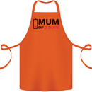 Mum of Three Boys Funny Mother's Day Cotton Apron 100% Organic Orange