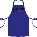 Mum of Three Boys Funny Mother's Day Cotton Apron 100% Organic Royal Blue