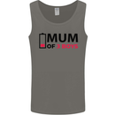 Mum of Three Boys Funny Mother's Day Mens Vest Tank Top Charcoal