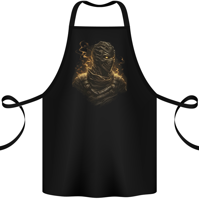 Mummy From Hell Demon Skull SCI-FI Cotton Apron 100% Organic Black