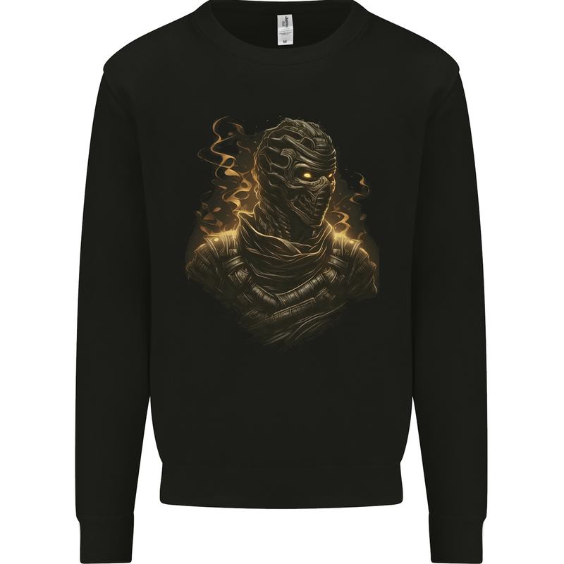 Mummy From Hell Demon Skull SCI-FI Kids Sweatshirt Jumper Black