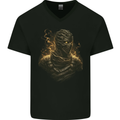 Mummy From Hell Demon Skull SCI-FI Mens V-Neck Cotton T-Shirt Black