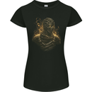 Mummy From Hell Demon Skull SCI-FI Womens Petite Cut T-Shirt Black