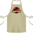 Mummysaurus Funny Mother's Day Mummy Cotton Apron 100% Organic Khaki