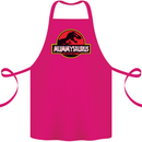 Mummysaurus Funny Mother's Day Mummy Cotton Apron 100% Organic Pink