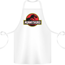 Mummysaurus Funny Mother's Day Mummy Cotton Apron 100% Organic White
