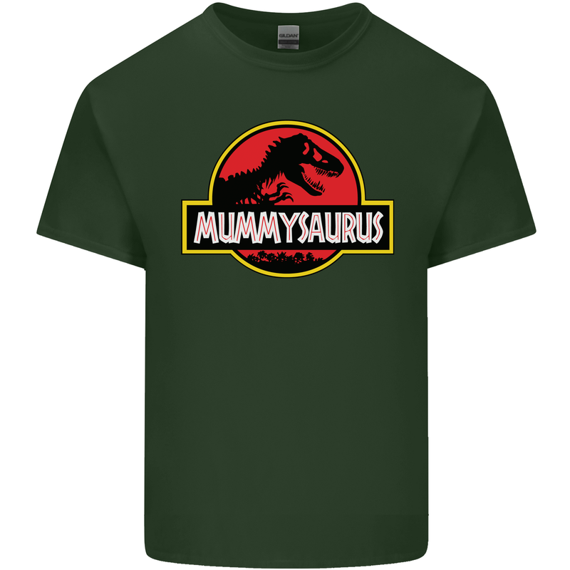 Mummysaurus Funny Mother's Day Mummy Mens Cotton T-Shirt Tee Top Forest Green