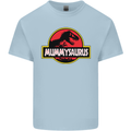 Mummysaurus Funny Mother's Day Mummy Mens Cotton T-Shirt Tee Top Light Blue