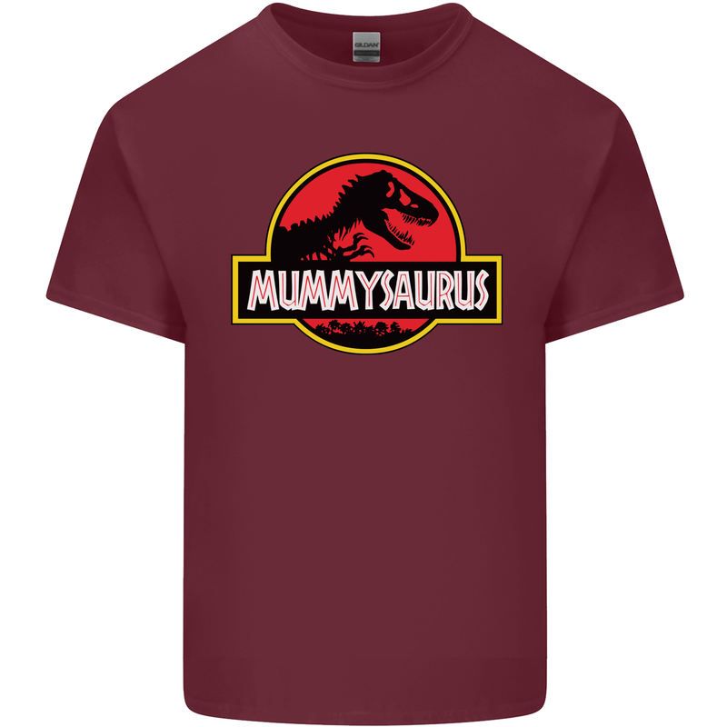 Mummysaurus Funny Mother's Day Mummy Mens Cotton T-Shirt Tee Top Maroon