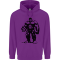 Muscle Man Gym Training Top Bodybuilding Childrens Kids Hoodie Purple