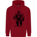 Muscle Man Gym Training Top Bodybuilding Childrens Kids Hoodie Red