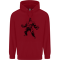 Muscle Man Gym Training Top Bodybuilding Childrens Kids Hoodie Red