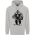 Muscle Man Gym Training Top Bodybuilding Childrens Kids Hoodie Sports Grey