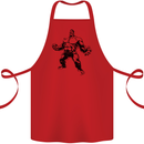 Muscle Man Gym Training Top Bodybuilding Cotton Apron 100% Organic Red