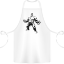Muscle Man Gym Training Top Bodybuilding Cotton Apron 100% Organic White