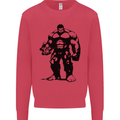 Muscle Man Gym Training Top Bodybuilding Kids Sweatshirt Jumper Heliconia