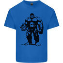 Muscle Man Gym Training Top Bodybuilding Kids T-Shirt Childrens Royal Blue